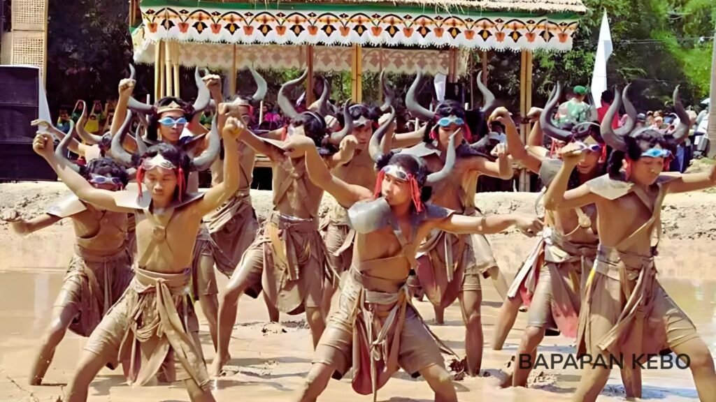 Barapan Kebo dancers perform a symbolic ritual in West Sumbawa, showcasing culture of west sumbawa