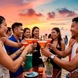 chiiled out after duty at beachclub pharadis hotel.